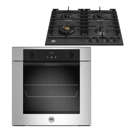 Bertazzoni F60 9 MOD E S X + P60 4L MOD NE Φούρνος Hλεκτρικός Εστίες Αερίου